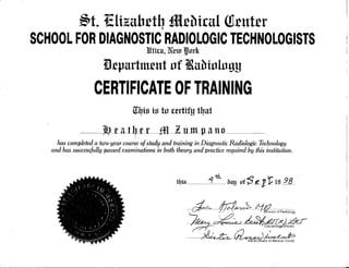 St. E's Certificate