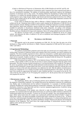 A Study on Mechanical Properties of Aluminium Alloy (LM6) Reinforced ...