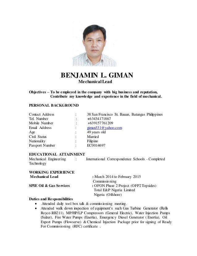 company biodata