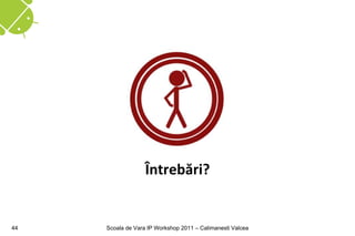 Întrebări?


44   Scoala de Vara IP Workshop 2011 – Calimanesti Valcea
 