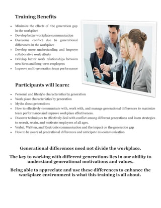 Bridging the Generation Gap flyer | PDF