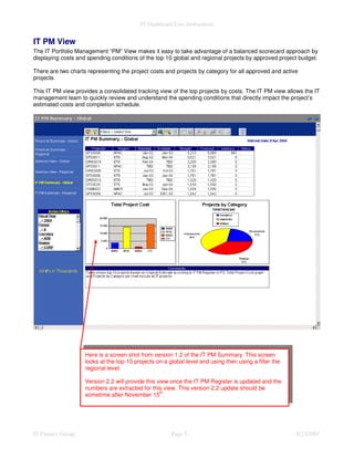 IT Dashboard User Manual V2.2 | PDF