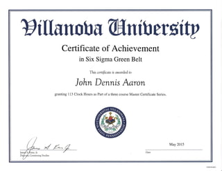 SS greenbelt certificate