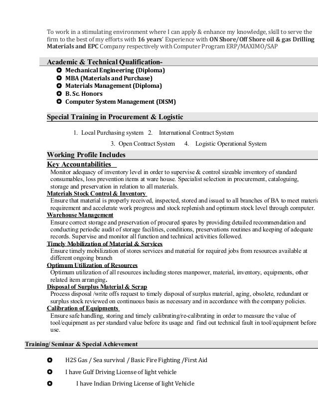 MATERIALS COORDINATOR SUPERVISOR