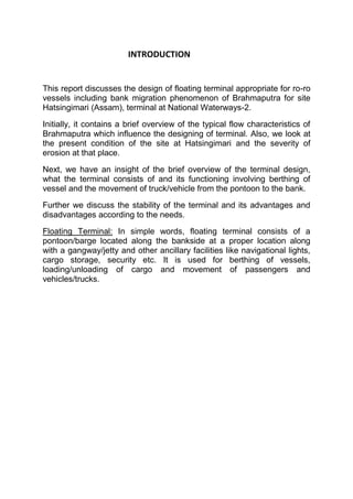 Terminal Report Introduction Project report in pdf | PDF