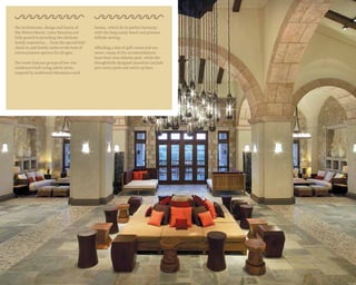 The architecture, design and layout of
The Westin Resort, Costa Navarino are
fully geared to providing the ultimate
family experience... from the special kids’
check-in and family suites to the host of
entertainment options for all ages.
The resort features groups of low-rise
residences built using native stone,
inspired by traditional Messinian rural
homes, which lie in perfect harmony
with the long sandy beach and pristine
hillside setting.
Affording a mix of golf course and sea
views, many of the accommodations
have their own infinity pool, while the
thoughtfully designed amenities include
zero-entry pools and swim-up bars.
 