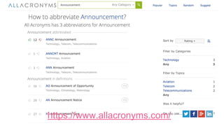 命名
● 用更易理解的名字给变量（Variables）／函数（Functions）命名
○ 不要在意长度
https://www.allacronyms.com/
 