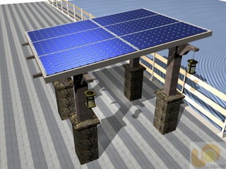 1000 Watt PV Shade Pavilion (Off-Grid)
6-185 Watt Mono (Transparent Series) Modules
 