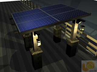 1000 Watt PV Shade Pavilion (Off-Grid)
6-185 Watt Mono (Transparent Series) Modules
 
