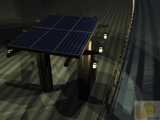 1000 Watt PV Shade Pavilion (Off-Grid)
6-185 Watt Mono Transparent Series Modules
 