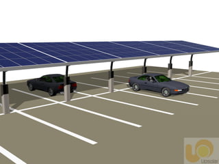 26 kW PV Shaded Parking Structure (Grid-Tied)
120-220 Watt Poly PV Modules
 