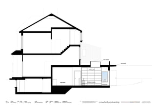 Proposed section AA crawford partnership www.crawfordpartnership.co.uk
Tel: 020 8444 2070 · Fax: 020 8444 1180
1a Muswell Hill, London, N10 3TH
1:50 @ A3
Report all errors and discrepancies promptly to architects before proceeding with the works.
Do not scale drawing. Figured dimensions to be worked to in all cases.
The contractor is responsible for checking dimensions, tolerances and references.
All structural information to be taken from engineers drawings.
NOTES:
July 09 13 Firs Avenue Mr & Mrs Macleod SP 2009-235-2-112ACPre-planning
PROJECT:SCALE:STATUS: CHECKED: DRAWING TITLE:DRAWING NO.:REV: CLIENT: DRAWN:DATE:
new rooflight
new canopy
shelving unit
kitchen
window seat
new
window
dining room
 