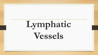 Lymphatic
Vessels
 