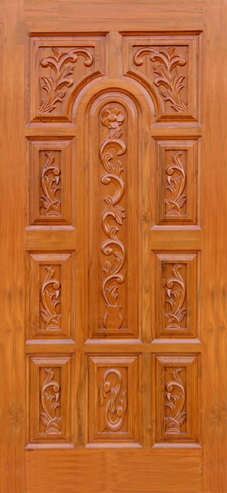 Carved teak wood doors