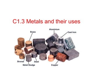 C1.3 Metals and their uses 
 