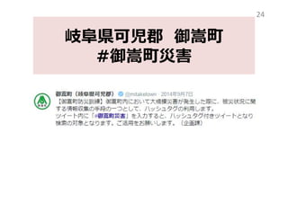 ハッシュタグの活用 C1セッション Itｘ災害15