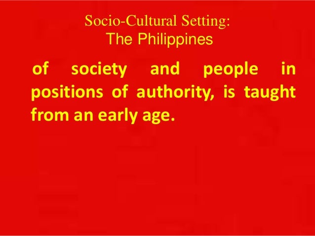 socio cultural forces in the philippines Define sociocultural: of, relating to, or involving a combination of social and cultural factors. socio cultural forces in the philippines Define sociocultural: of, relating to, or involving a combination of social and cultural factors.