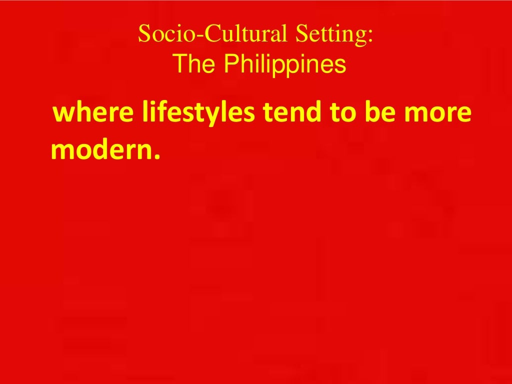 Philippines (Socio-Cultural Setting)