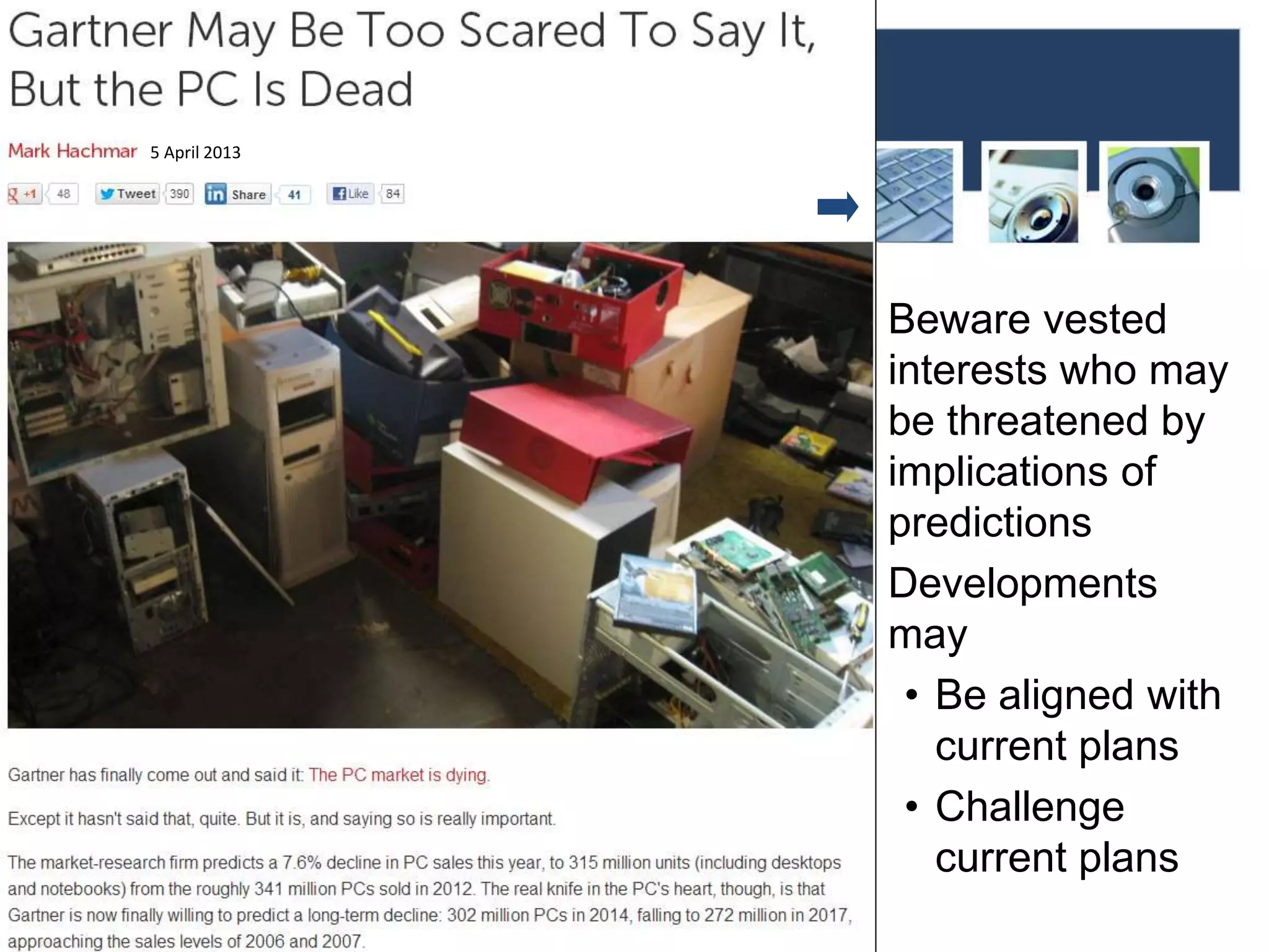 Sense-Making: Social Media
Social media:
• Is about nodes and connections
• Numbers do matter for effective
engagement and disseminations
• Experiences from other areas:
 Nos. of mobile phones
 Importance of email
 “All bugs are shallow to many eyes”
Implications:
• Importance of best practices for popular & well-
used channels
• Difficulties for new entrants e.g. Diaspora (open
alternative to Facebook) and identi.ca and app.net
(new open alternative to Twitter)
19
 