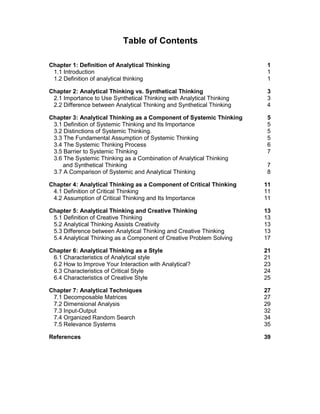C10 1 Analytical Thinking | PDF