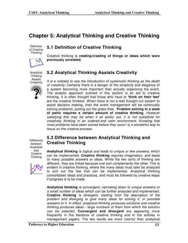 Definition analytical thinking