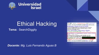Ethical Hacking
Tema: SearchDiggity
Docente: Mg. Luis Fernando Aguas B
 