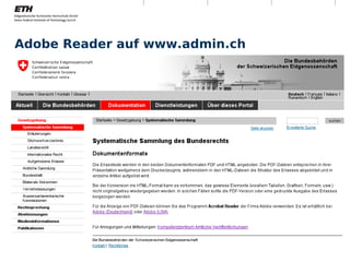 Adobe Reader auf www.admin.ch




Montag, 15. November 2010   Digitale Nachhaltigkeit   2
 
