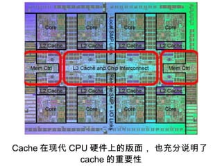 Cache 在现代 CPU 硬件上的版面， 也充分说明了 cache 的重要性 