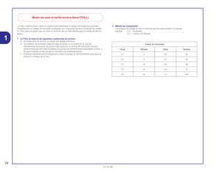 34
15.10.00
1
La THLL (Tarifa Horaria Llana) se emplea para determinar el tiempo de trabajo de promedio
permitido para el cambio de las partes protegidas por la garantia durante su período de validez.
La THLL para las partes que no estén en lista han de ser determinadaspor el cambio de dichas
partes.
1. La THLL se base en las siguientes condiciones de servicio
a. Al tiempo neto de servicio se anade una amplia tolerancia.
b. Los tiempos de promedio especificados se basan en la condición de que las
herramientas necesarias de servicio que aparecen en la lista del manual de servicio
(motocicleta) que describe la política de servicio de HONDA están disponibles a mano, y
de que el trabajo se ejecuta por un mecánico de habilidad normal.
c. El tiempo requerido para la inspección y para la prueba de funcionamiento que sigue al
servicio se incluye en la THLL.
2. Método de computación
Los tiempos de trabajo se dan en décimas de hora para facilitar el cómputo.
Ejemplo: 0,3 = 18 minutos
5,6 = 5 horas y 36 Minutos
Modo de usar la tarifa horaria llana (THLL)
Cuadro de Conversion
Horas Minutos Horas Minutos
0,1 6 0,6 36
0,2 12 0,7 42
0,3 18 0,8 48
0,4 24 0,9 54
0,5 30 1,0 60
 