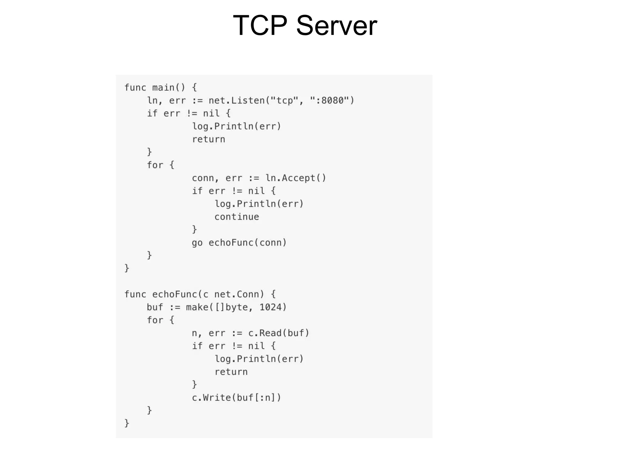 TCP Server
 