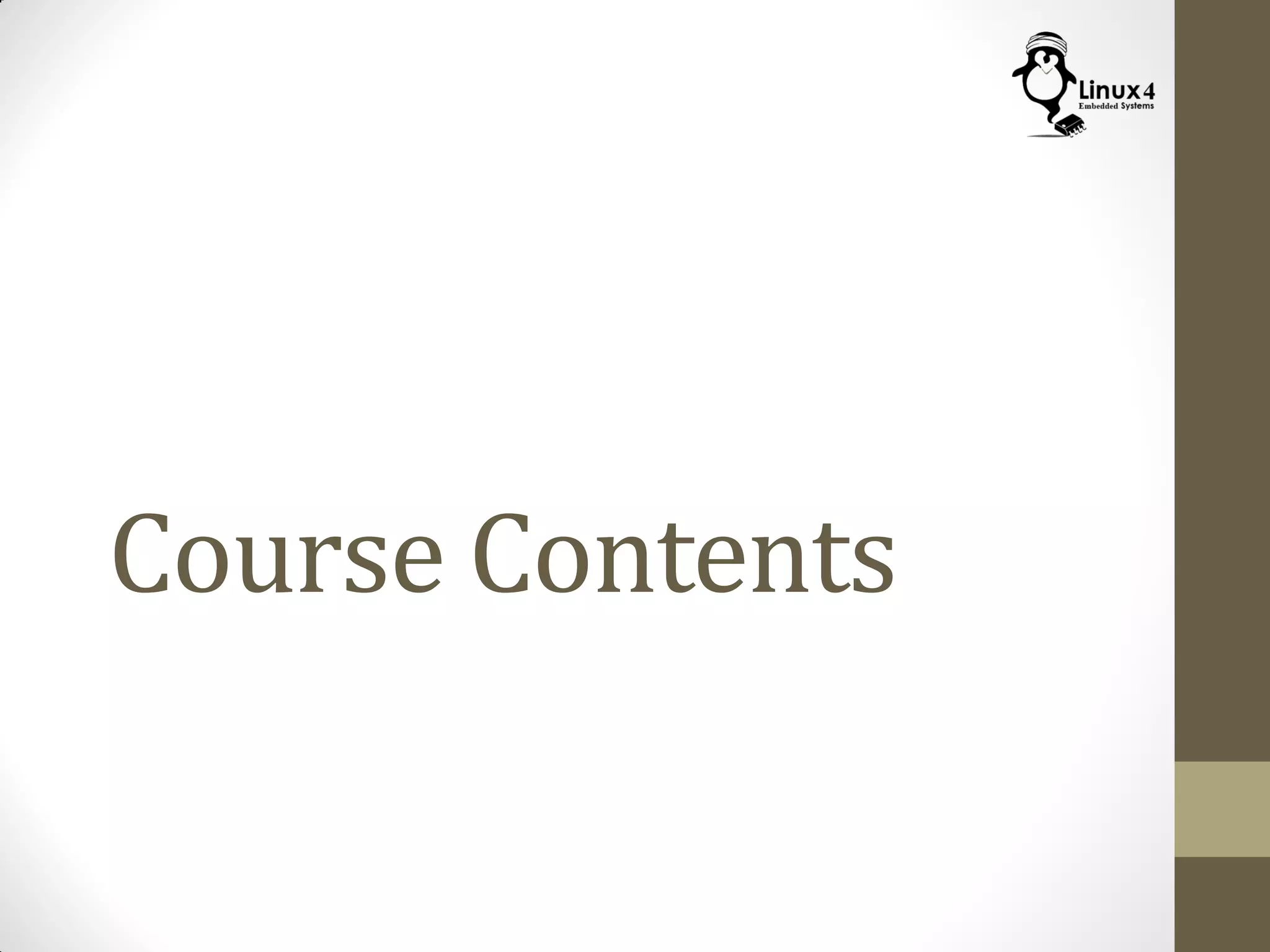 Course Contents
 
