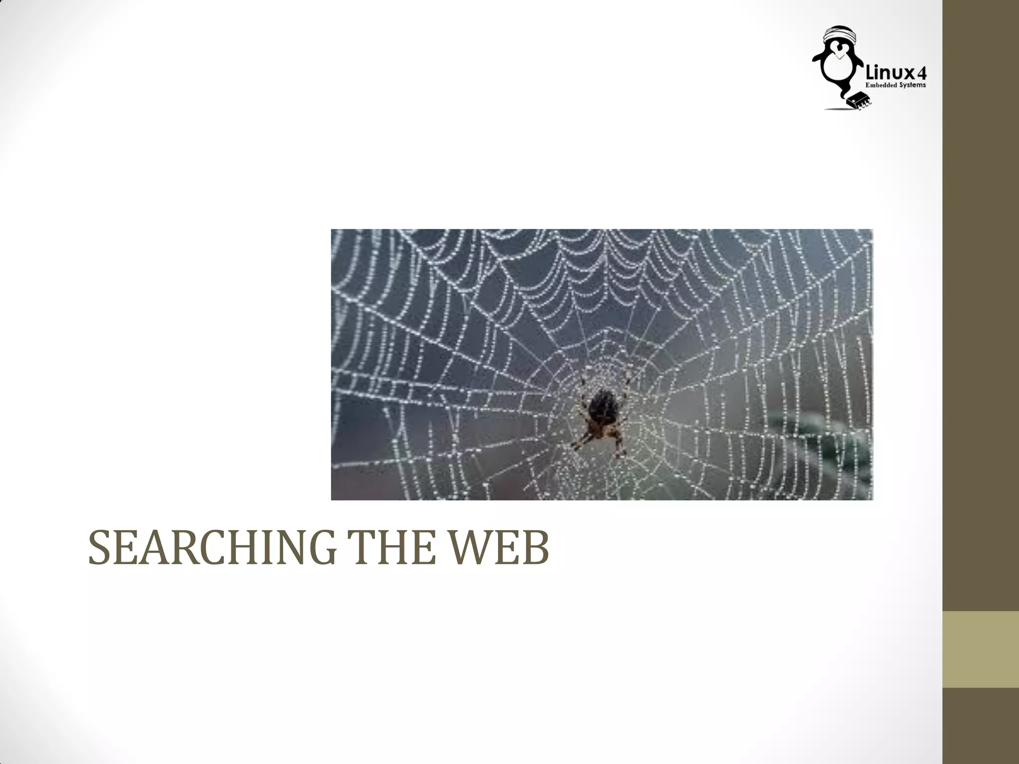 SEARCHING THE WEB
 
