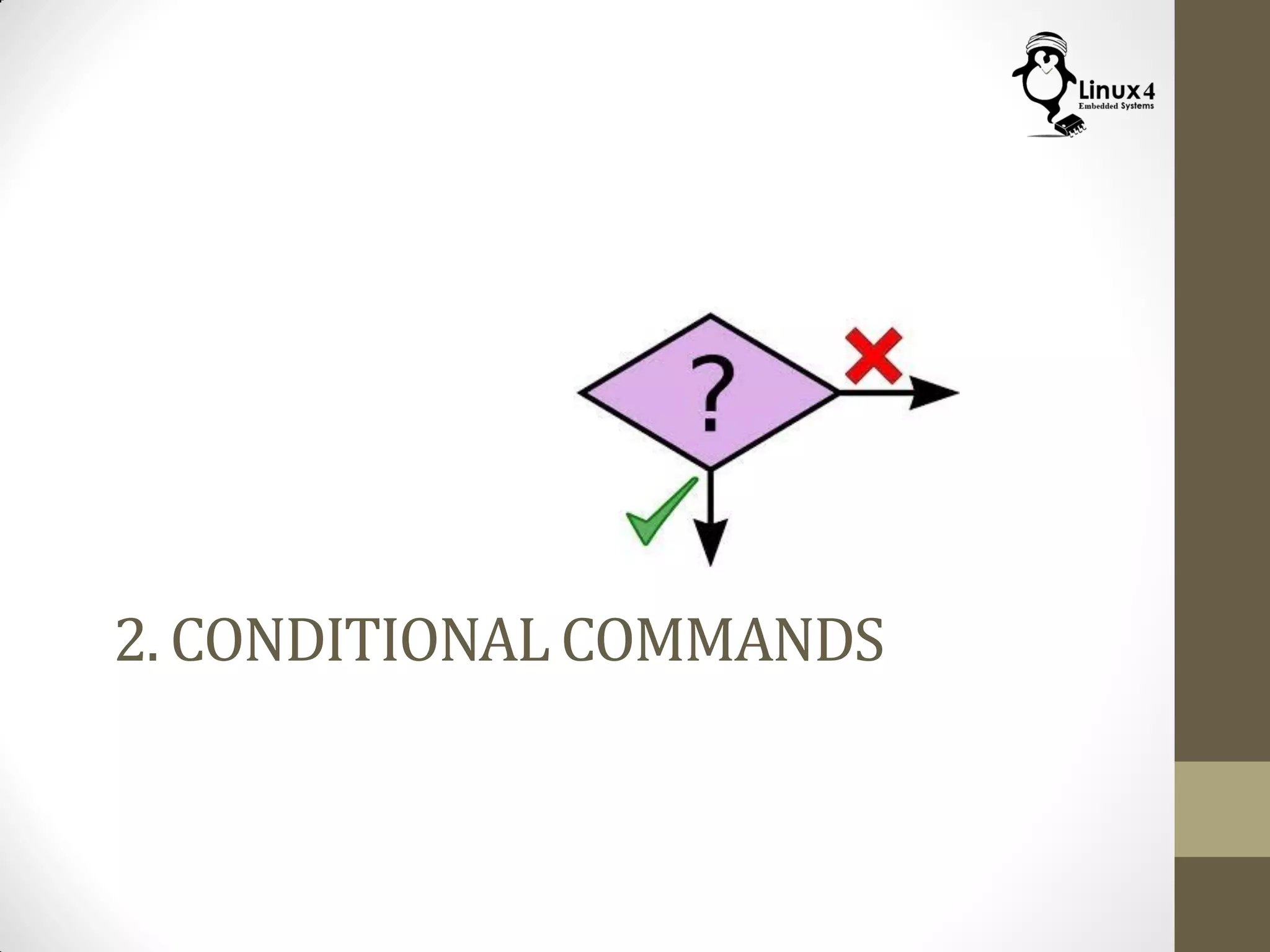 2. CONDITIONAL COMMANDS
 