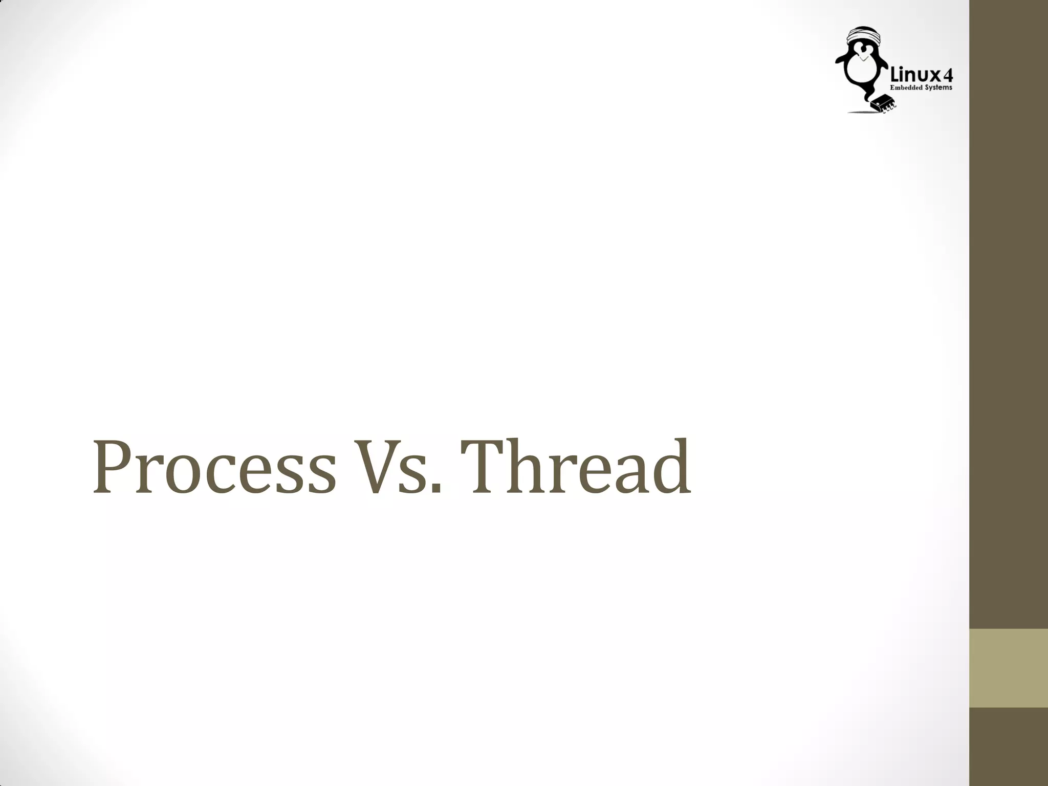 Process Vs. Thread
 