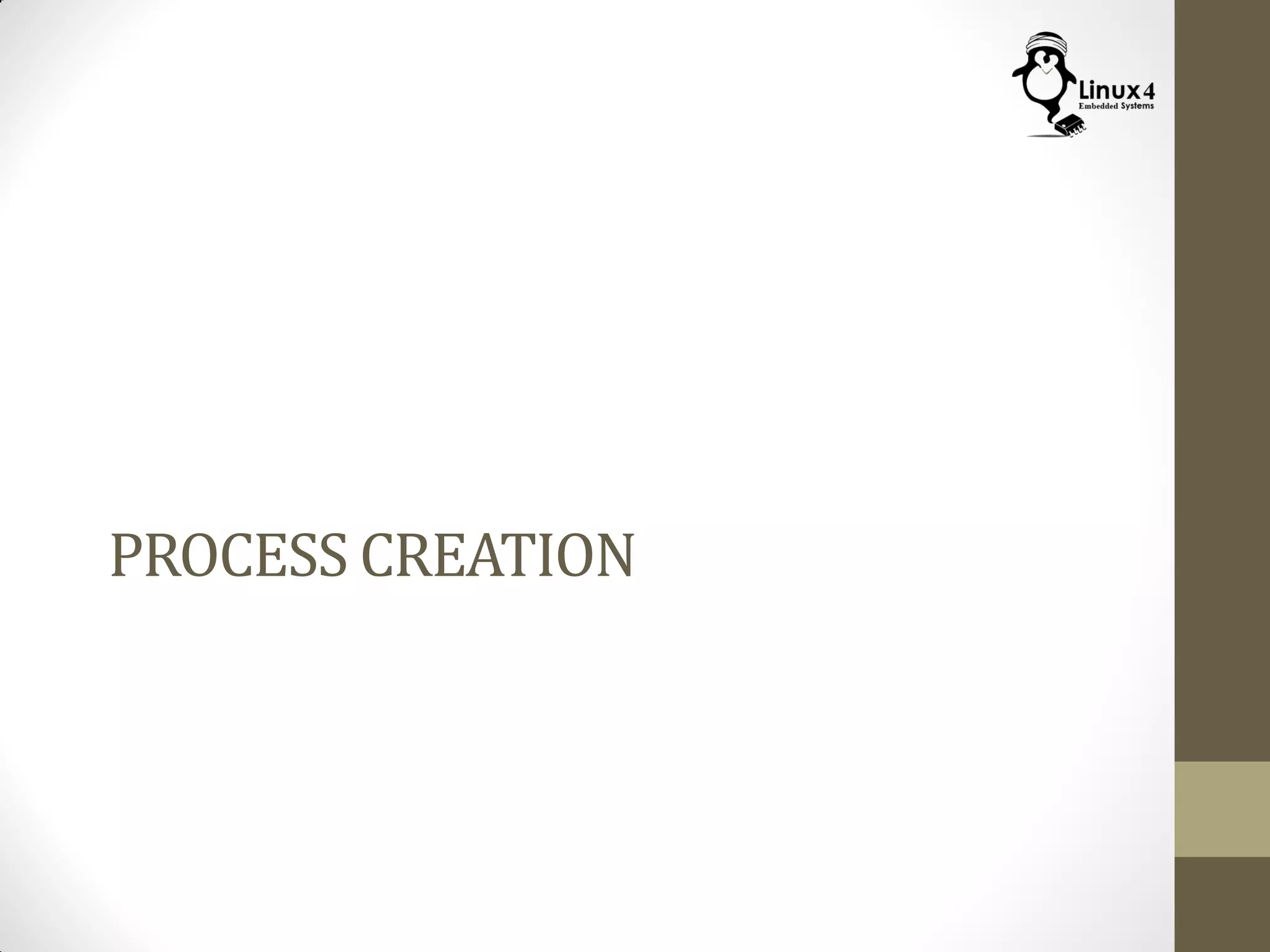 PROCESS CREATION
 