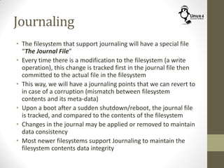 Course 102: Lecture 27: FileSystems in Linux (Part 2) | PDF