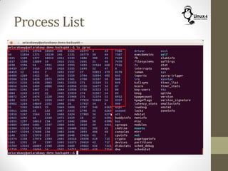 Process List
 