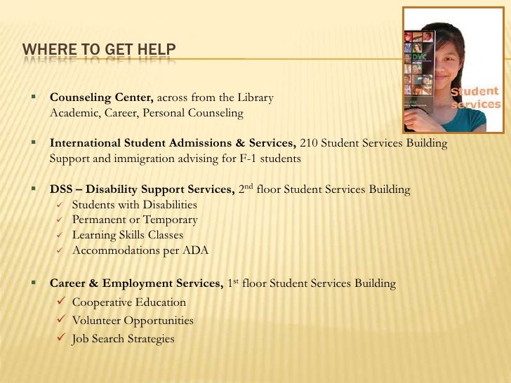 general valley diablo college requirements education Orientation International New DVC Student