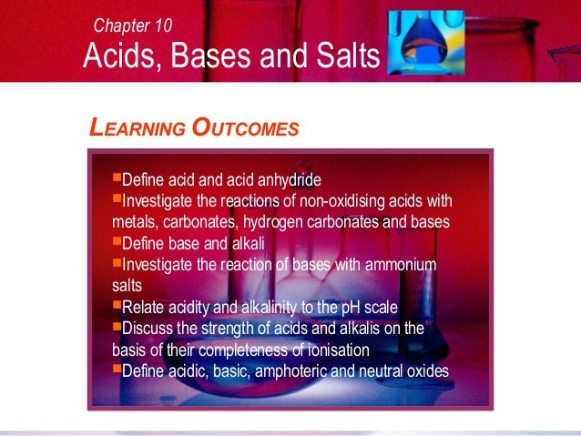 c10 acids bases and salts define basis