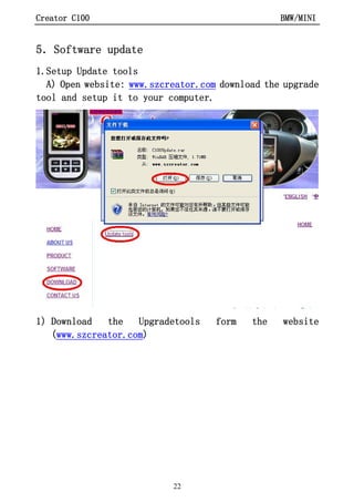 BMW Creator C110 code reader scanner user manual | PDF