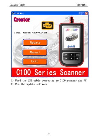 BMW Creator C110 code reader scanner user manual | PDF
