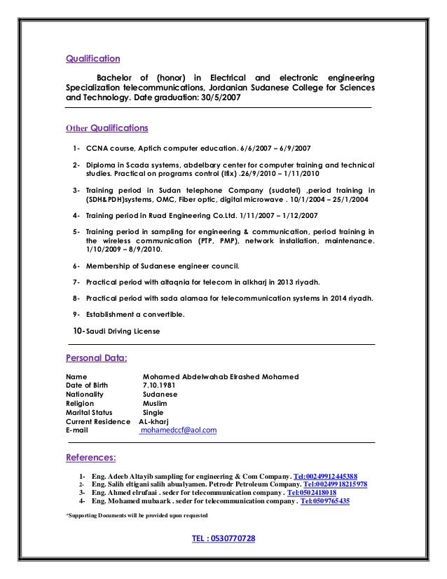 telecom engineer cv 1 telecom engineer cv
