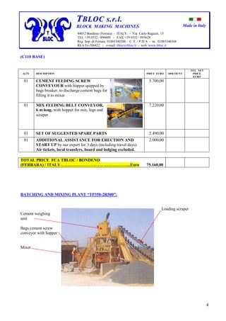 C110 concrete block making machine price list. | PDF