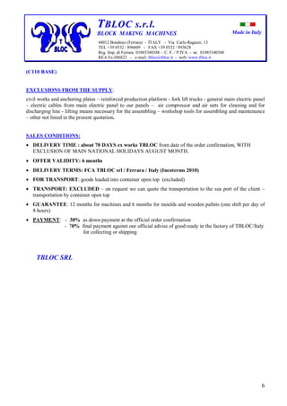 C110 concrete block making machine price list. | PDF