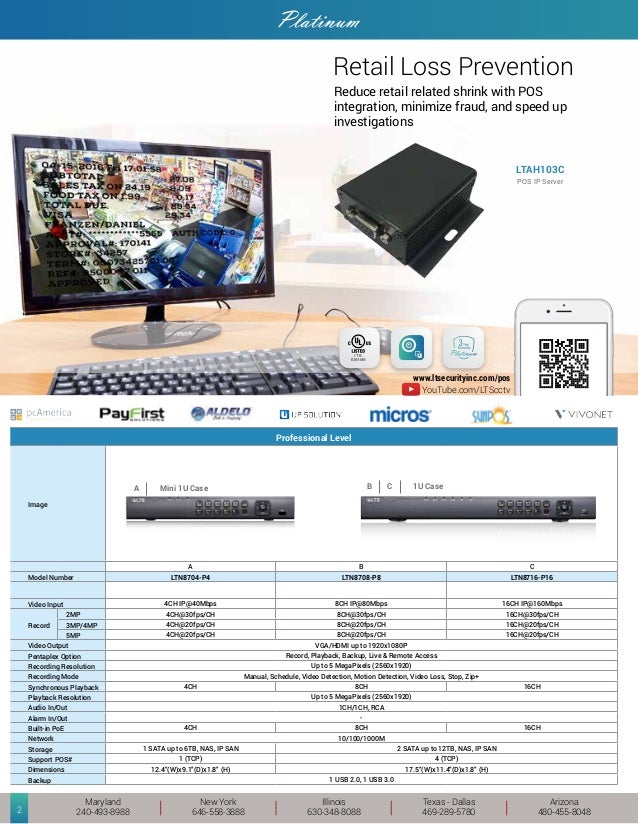 LTD8504T-ST 4CH HD Triple Hybrid TVI 3MP /& Analog+2CH up to 4MP IP DVR No HDD