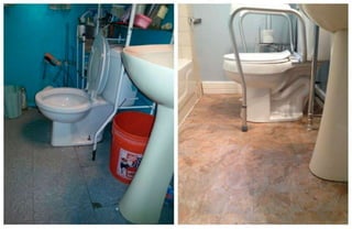 Bathroom Floor - Before & After