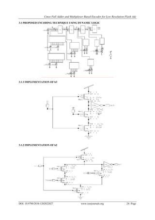 Cmos Full Adder and Multiplexer Based Encoder for Low Resolution Flash ...