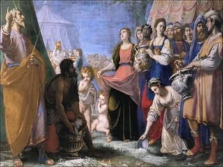 * Quantos ainda hoje
o procuram, esperando
apenas graças, milagres...
  E se não conseguem...
passam para seitas
que os prometem...
2) Povo:
"Que obras devemos fazer
    para conseguir esse
 alimento que permanece
     até a vida eterna?"
 Jesus:
 "Que acrediteis naquele
   que Deus enviou...":
    Deus não exige
    "obras", mas fé
em Cristo, enviado do Pai.
 