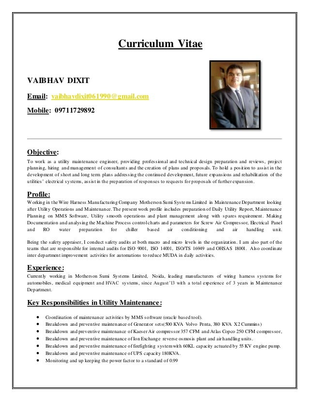 Dixit resume format