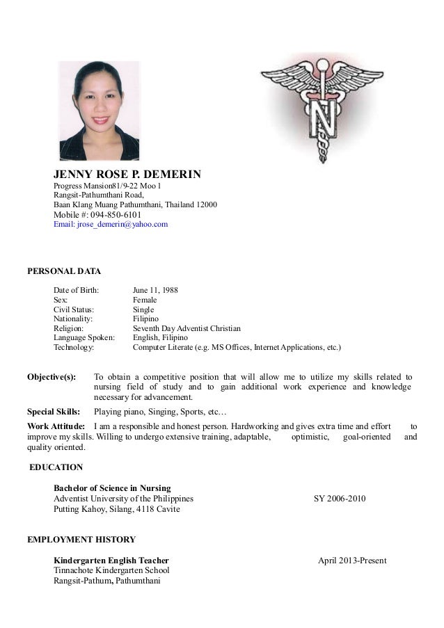 nurse resume sample philippines scribd